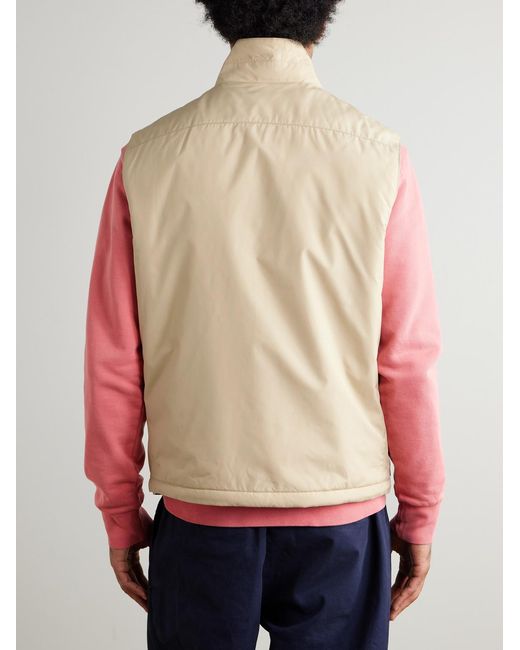 Polo Ralph Lauren Natural Logo-Embroidered Padded Recycled Shell Gilet for men