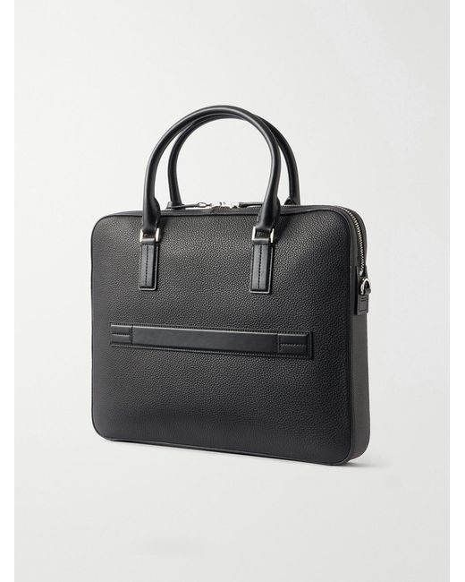 Tom Ford Black Elliot Full-Grain Leather Briefcase for men