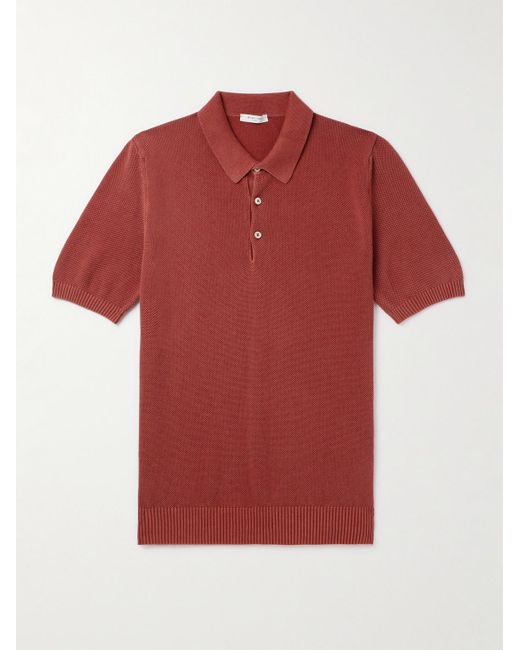 Boglioli Red Cotton-piqué Polo Shirt for men