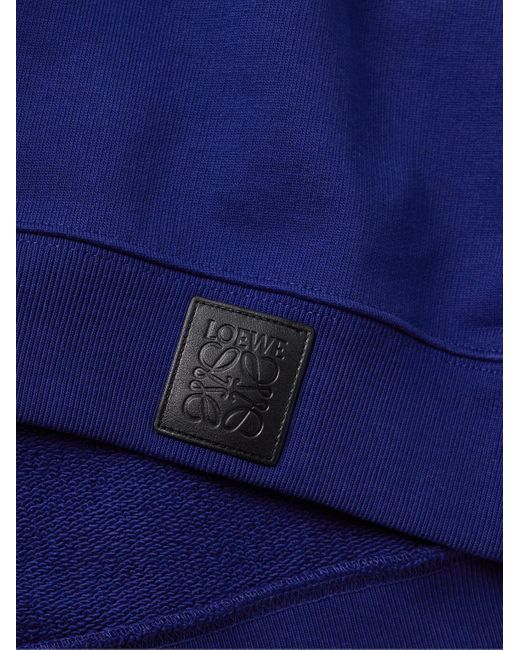 Loewe Puzzle Hoodie aus Baumwoll-Jersey mit Logoapplikation in Blue für Herren