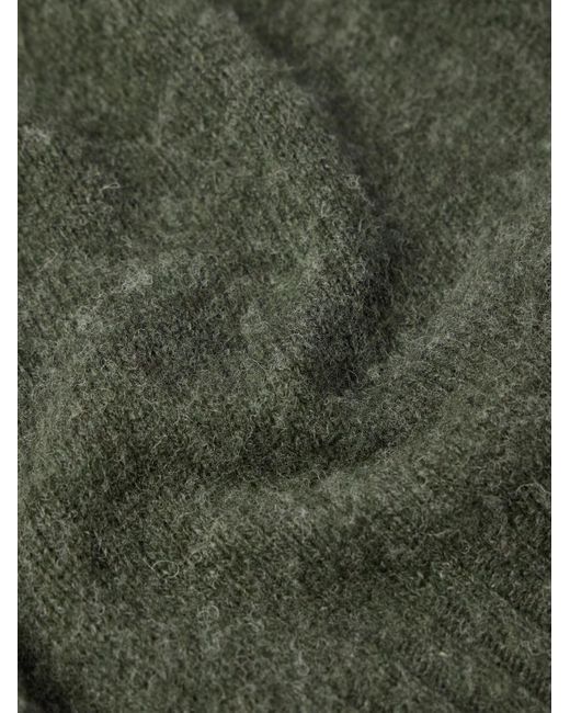 Sunspel Green Shetland Wool Sweater for men