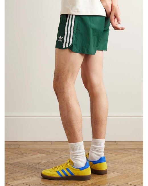 Adidas Originals Green Adicolor Classics Sprinter Wide-leg Recycled-shell Shorts for men