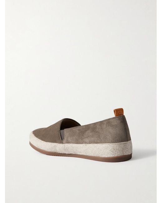 Mulo Espadrilles aus Veloursleder in Natural für Herren