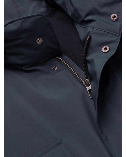 Loro Piana Blue Traveller Windmate Storm System Shell Hooded Field Jacket for men