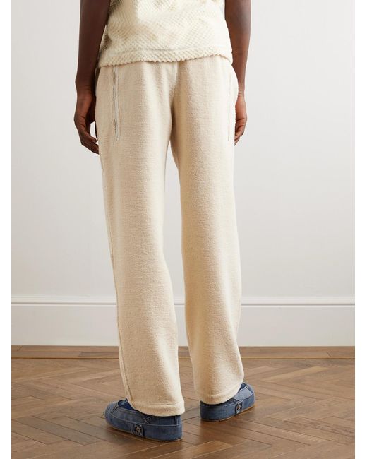 Jacquemus Natural Straight-Leg Cotton-Terry Trousers for men
