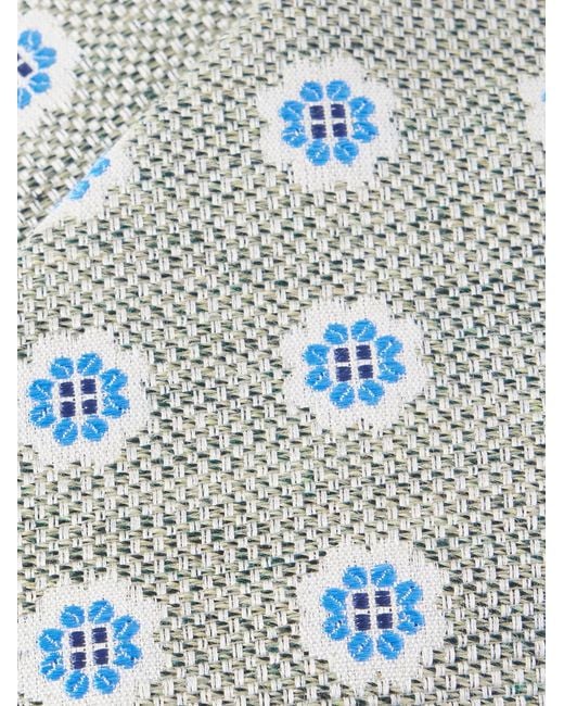 Favourbrook White Selworthy 8Cm Cotton And Silk-Blend Jacquard Tie for men