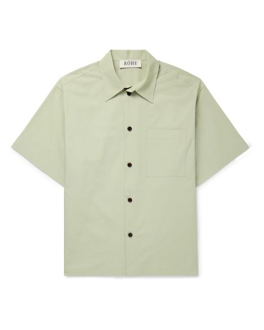 Rohe Green Cotton-poplin Shirt for men