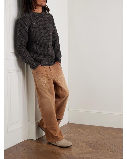 Howlin' By Morrison Gray Taste Of The Future Ribbed Wool Sweater for men