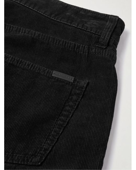 Saint Laurent Gerade geschnittene Hose aus Baumwollcord in Black für Herren