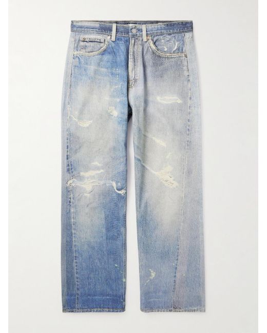 Jeans A Gamba Dritta Stampati Third Cut di Our Legacy in Blue da Uomo