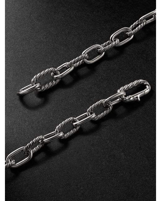 David Yurman Black Madison Sterling Silver And 18-karat Gold Chain Necklace for men