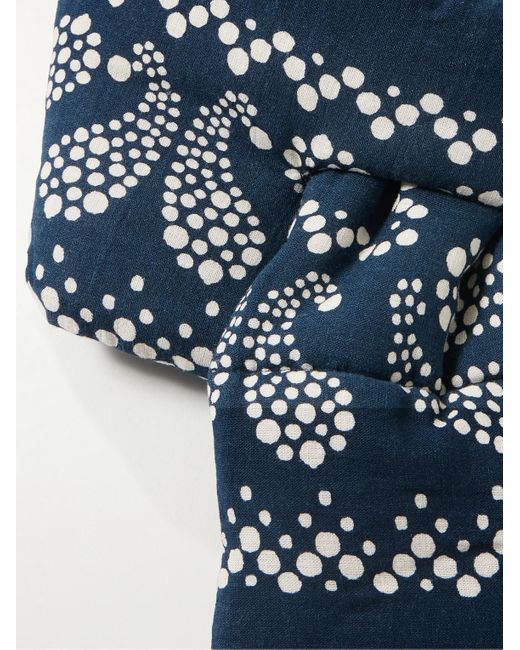 Kapital Blue Kesa Padded Bandana-print Woven Scarf for men
