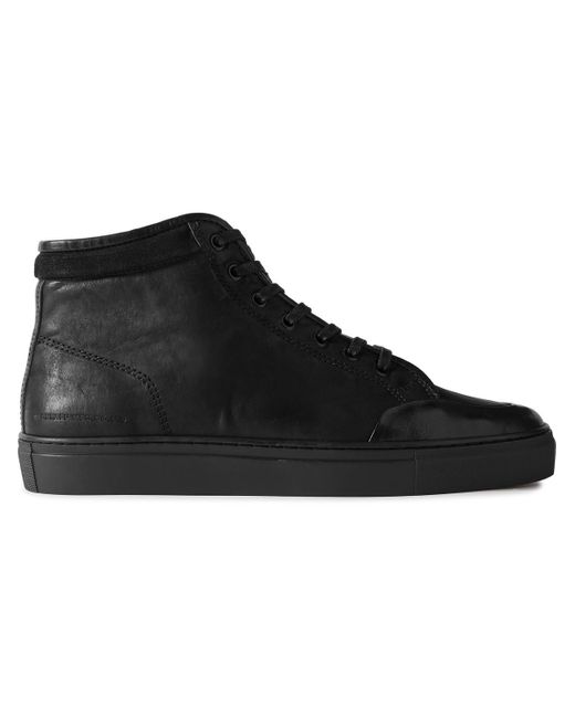 Belstaff Rally Suede-trimmed Leather High-top Sneakers in Black for Men |  Lyst