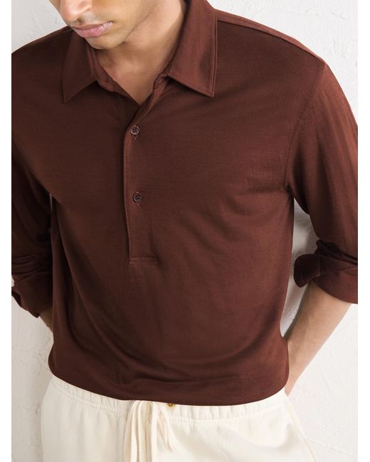 Orlebar Brown Red Sebastian Wool-jersey Polo Shirt for men