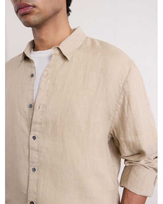 James Perse Natural Linen Canvas Shirt for men
