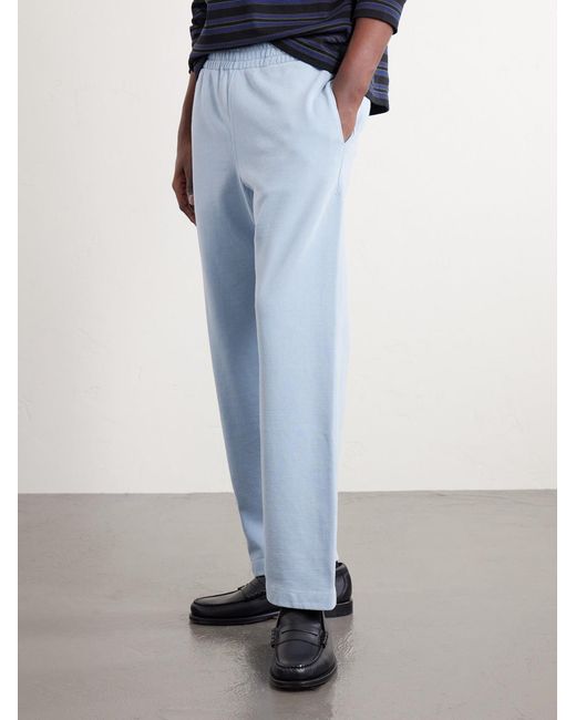 Remi Relief Blue Straight-leg Cotton-jersey Sweatpants for men