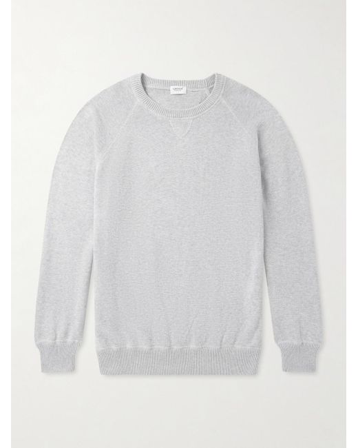 Ghiaia White Cotton Sweater for men