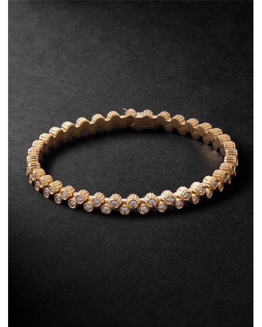 Viltier Black Clique 18-karat Gold Diamond Tennis Bracelet for men