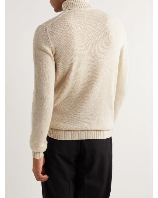 Loro Piana Natural Baby Cashmere Rollneck Sweater for men