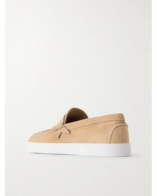 Christian Louboutin Natural Harold Suede Loafers for men