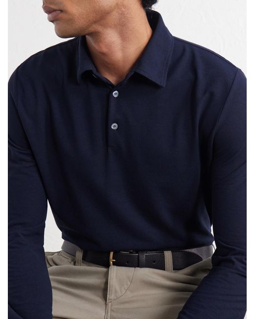 Slowear Blue Zanone Slim-fit Icecotton Piqué Polo Shirt for men