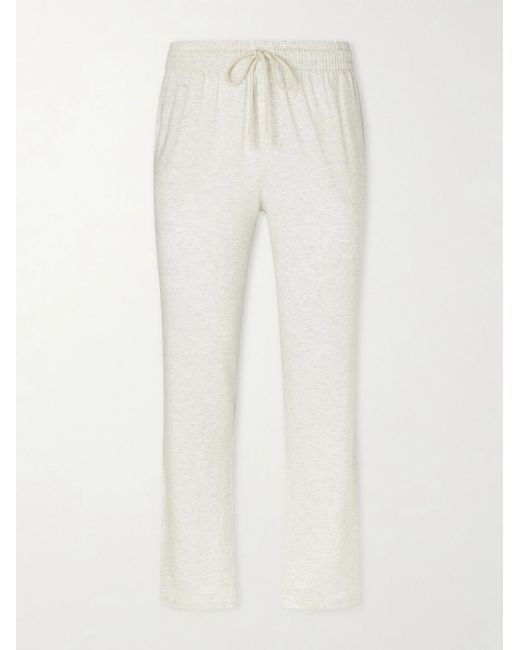 Zimmerli of Switzerland White Tapered-Leg Stretch-Tencel Lyocell Pyjama Trousers for men