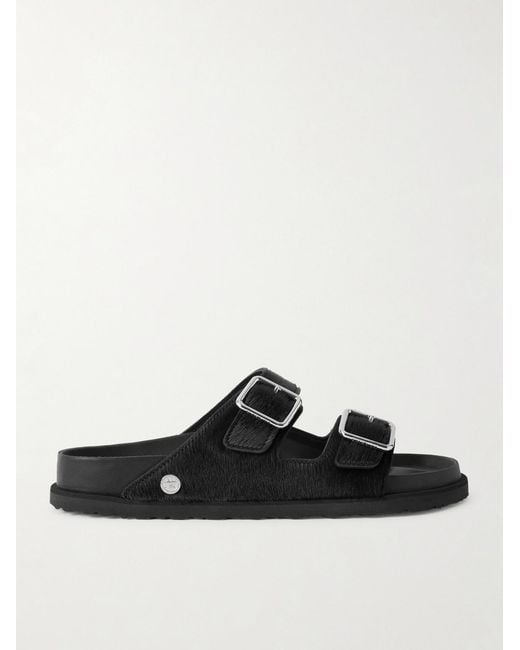 Birkenstock Black Arizona Calf Hair Sandals for men
