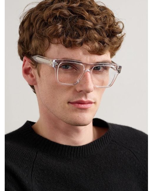 Dior Natural Cd Diamondo S6I Transparent Square Acetate Glasses for men