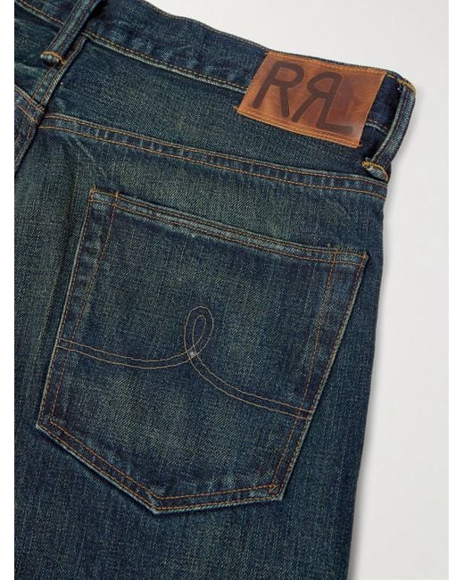 Jeans A Gamba Dritta di RRL in Blue da Uomo