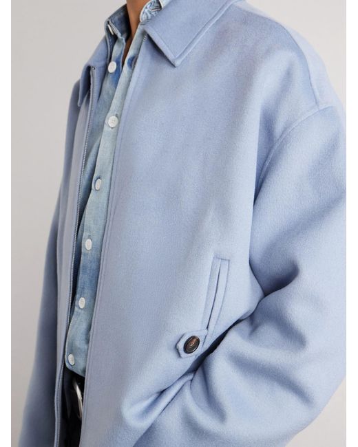 Acne Blue Doveo Double-faced Wool And Cashmere-blend Felt Jacket for men