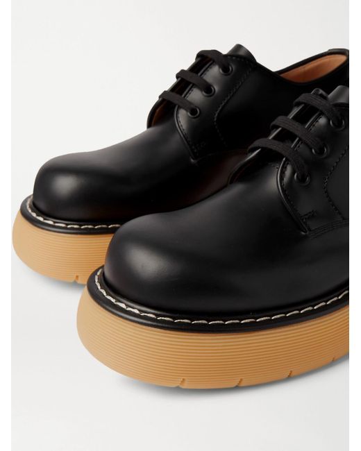 Bottega Veneta Multicolor The Bounce Platform-sole Leather Derby Shoes for men