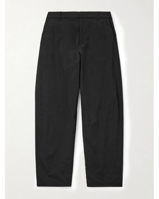 Amomento Black Straight-leg Taffeta Trousers for men