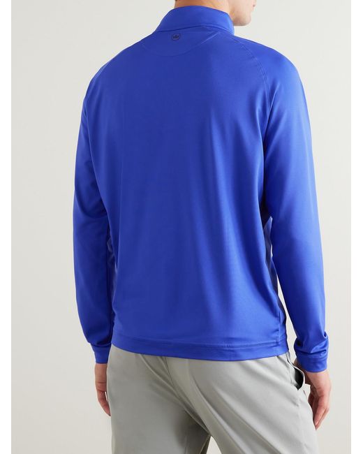 Peter Millar Blue Forge Tech-jersey Jacquard Half-zip Golf Top for men