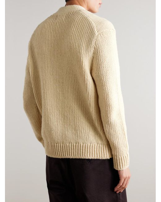 NN07 Natural Mika Flower 6620 Embroidered Recycled Knitted Cardigan for men