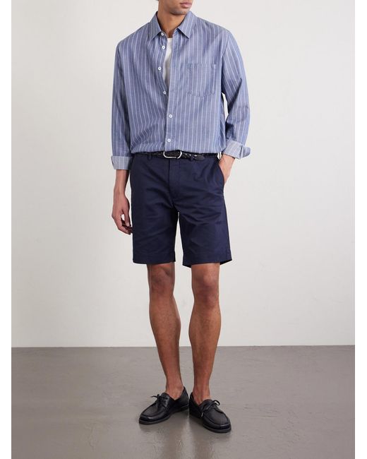 Polo Ralph Lauren Blue Straight-Leg Stretch Cotton-Twill Shorts for men
