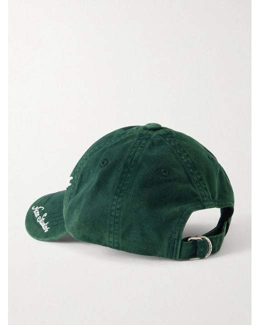 Acne Green Carliy Venice Logo-Embroidered Cotton Cap