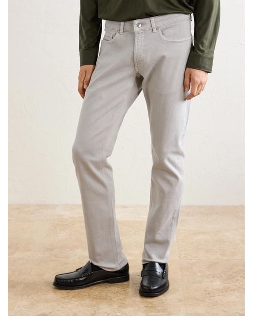 Peter Millar Gray Fairfield Straight-leg Garment-dyed Jeans for men