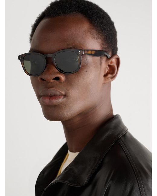 Garrett Leight Black Kinney Ii Round-Frame Acetate Sunglasses for men