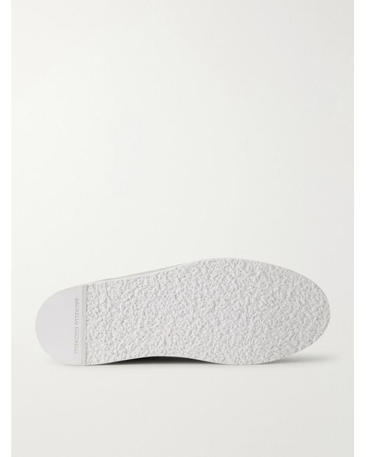 Brunello Cucinelli Gray Suede Sneakers for men