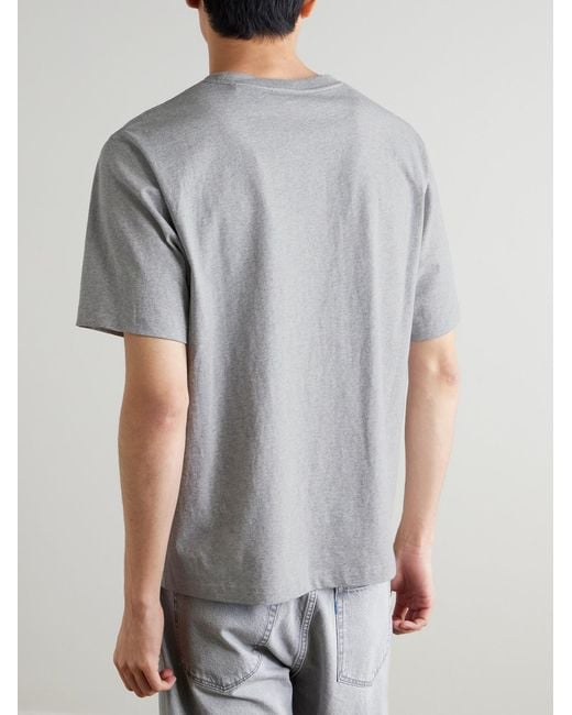 NN07 Gray Jett 30026 Embroidered Organic Cotton-Jersey T-Shirt for men