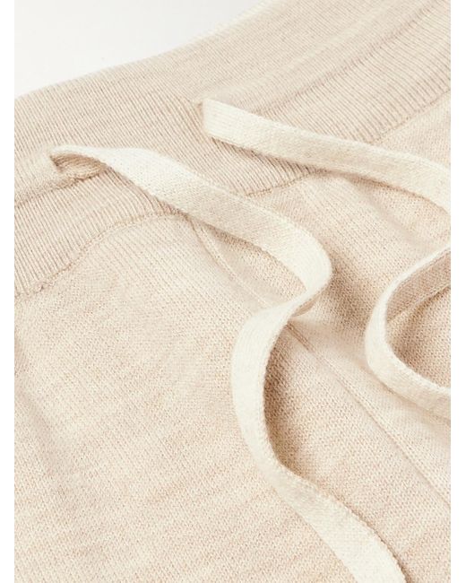 Loro Piana Natural Sassiglioni Straight-Leg Wool Sweatpants for men
