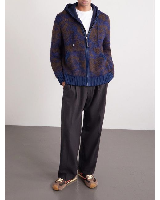 Corridor NYC Blue Cotton-blend Zip-up Cardigan for men