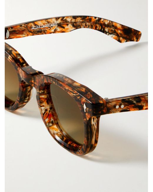 Jacques Marie Mage Brown Yellowstone Forever Devaux D-frame Tortoiseshell Acetate Polarised Sunglasses for men