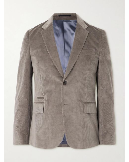 Paul Smith Gray Cotton-Blend Corduroy Blazer for men
