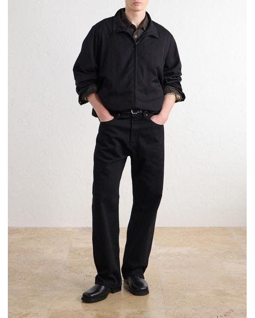 Our Legacy Black Casino Tencel Lyocell-Blend Twill Blouson Jacket for men