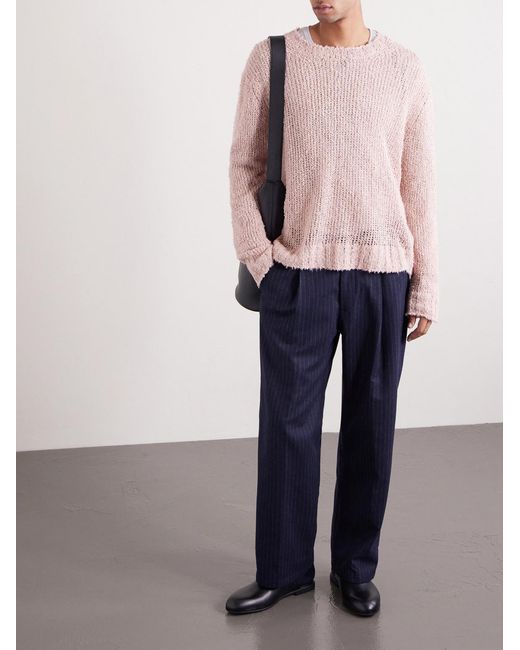 Linen Sweater di Jil Sander in Pink da Uomo