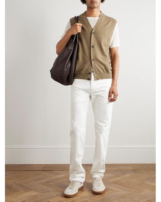 Loro Piana White Quarona Slim-Fit Straight-Leg Jeans for men
