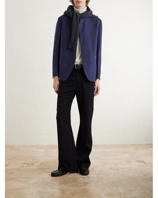 Paul Smith Blue Wool And Linen-Blend Suit Jacket for men