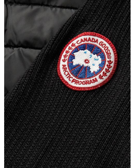 Canada Goose Black Hybridge Wool And Shell-down Jacket for men