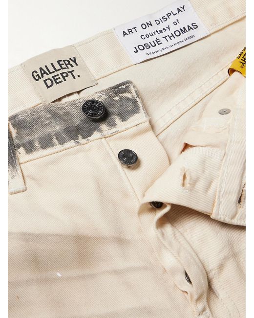 GALLERY DEPT. Natural Hollywood Flared Distressed Paint-Splattered Jeans for men